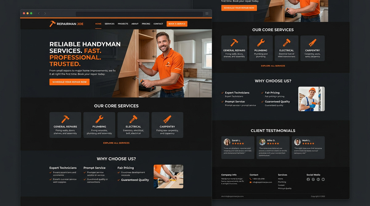 FixIt Pro Handyman website concept